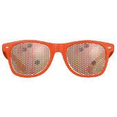Cool Orange Bowling Ball Party Shades Sonnenbrille (Vorderseite)