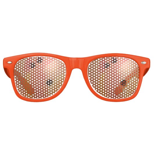 Cool Orange Bowling Ball Party Shades Sonnenbrille (Vorderseite)