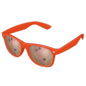 Cool Orange Bowling Ball Party Shades Sonnenbrille (Schrägansicht)