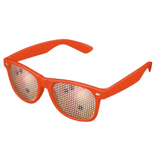 Cool Orange Bowling Ball Party Shades Sonnenbrille (Schrägansicht)