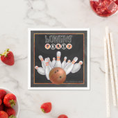 Cool Orange Bowling Party Paper Napkins Serviette (Beispiel)