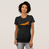 Cool Orange Halloween Bat T-Shirt (Vorne ganz)