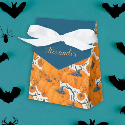 Cool Orange Pumpkins HerbstHalloween Geschenkschachtel