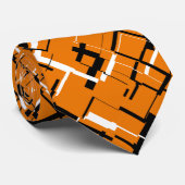 COOL Orange Schwarz Weiß Einzigartiges Muster Krawatte (Gerollt)