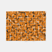 COOL Orange Schwarz-weiß Fleecedecke (Vorderseite (Horizontal))