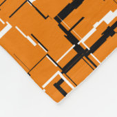 COOL Orange Schwarz-weiß Fleecedecke (Ecke)