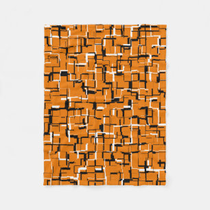 COOL Orange Schwarz-weiß Fleecedecke