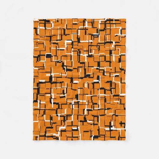 COOL Orange Schwarz-weiß Fleecedecke (Vorderseite)