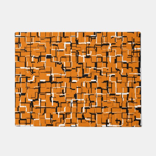 COOL Orange Schwarz-weiß Fußmatte (Vorderseite)