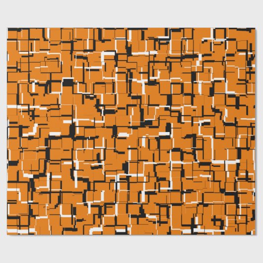 COOL Orange Schwarz-weiß Geschenkpapier (Flach)