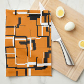 COOL Orange Schwarz-weiß Geschirrtuch (Viertel Falte)