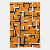 COOL Orange Schwarz-weiß Geschirrtuch (Vertikal)