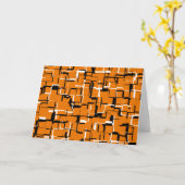 COOL Orange Schwarz-weiß Karte (Gelbe Blume)
