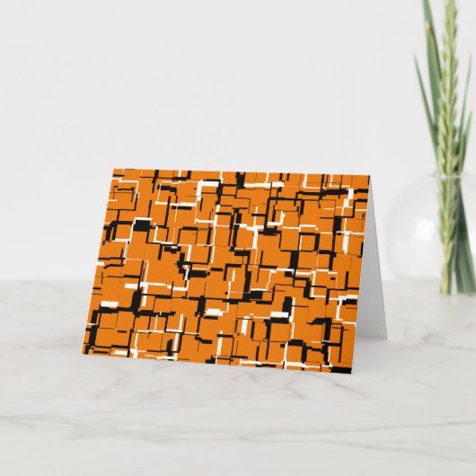 COOL Orange Schwarz-weiß Karte (Vorderseite)