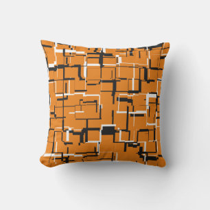 COOL Orange Schwarz-weiß Kissen