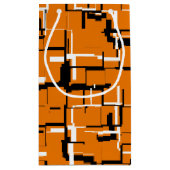 COOL Orange Schwarz-weiß Kleine Geschenktüte (Rückseite)