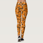 COOL Orange Schwarz-weiß Leggings (Rückseite)