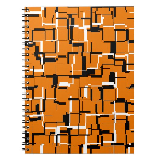 COOL Orange Schwarz-weiß Notizblock (Vorderseite)