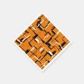 COOL Orange Schwarz-weiß Serviette (Ecke)