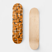 COOL Orange Schwarz-weiß Skateboard (Vorderseite)
