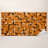 COOL Orange Schwarz-weiß Strandtuch (Vorderseite)