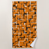 COOL Orange Schwarz-weiß Strandtuch (Vorderseite)