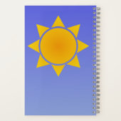 Cool Orange Sun mit Green Shades Journal Notizblock (Rückseite)