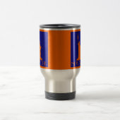 Cool Orange und Blue NYC Freiheitsstatue Reisebecher (Mittel)