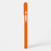 Cool Orange White Racing Stripes Gold Mit Monogram iPhone Hülle (Linke Seite)