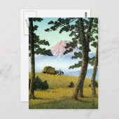 Cool oriental japanese landsape scenery Mt. Fuji Postkarte (Vorne/Hinten)