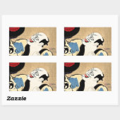 Cool-orientalisch-japanisches Haikuro-Tattoo Rechteckiger Aufkleber (Blatt)