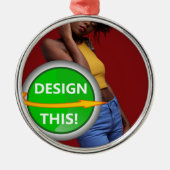 COOL! Ornament - Premium Round Ornament - Custom Aus Metall (Vorne)