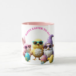 Cool Ostern Crew Bunny Chick Gnome Sonnenbrille Pi Tasse