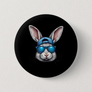 Cool Ostern Sonniges Gesicht mit Sungles Men Boys Button