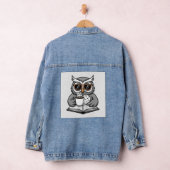 Cool Owl Reading With Coffee Jeansjacke (Hangar)