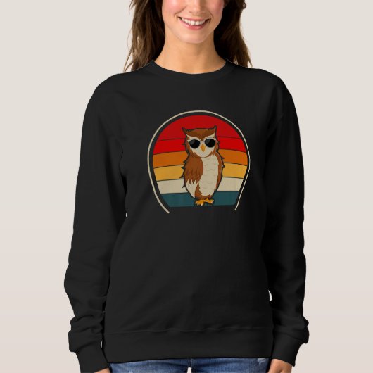 Cool Owl Retro Sweatshirt (Vorderseite)