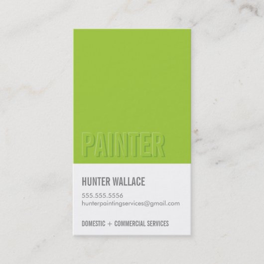 COOL PAINT CHIP Armprägung Limon Visitenkarte (Vorderseite)