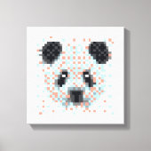 Cool Panda Pixel Art Leinwanddruck (Vorderseite)
