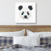 Cool Panda Pixel Art Leinwanddruck (Insitu (Schlafzimmer))