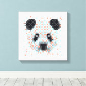 Cool Panda Pixel Art Leinwanddruck (Insitu (Holzboden))