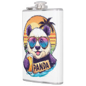 Cool Panda: Retro Summer & Beer Vibes Flachmann (Links)