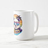 Cool Panda: Retro Summer & Beer Vibes Kaffeetasse (VorderseiteRechts)