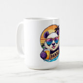 Cool Panda: Retro Summer & Beer Vibes Kaffeetasse (Vorderseite Links)