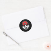 Cool Panda Runder Aufkleber (Umschlag)