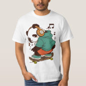 Cool Panda Skater Men’s T-Shirt | Fun Streetwear C (Vorderseite)