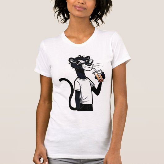 Cool Panther Graphic T-Shirt - Funny Bubble Tee Sh (Vorderseite)
