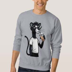 Cool Panther Graphic T-Shirt - Funny Bubble Tee Sh
