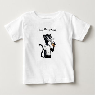 Cool Panther Graphic T-Shirt - Funny Bubble Tee Sh