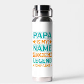 Cool Papa Dad Wortkunst Trinkflasche (Rückseite)