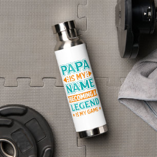 Cool Papa Dad Wortkunst Trinkflasche